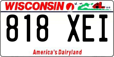 WI license plate 818XEI