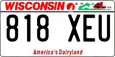 WI license plate 818XEU