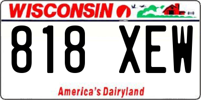 WI license plate 818XEW
