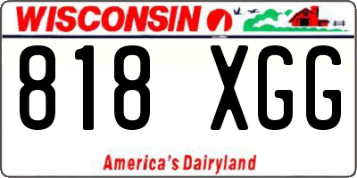 WI license plate 818XGG