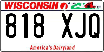 WI license plate 818XJQ
