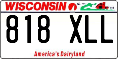 WI license plate 818XLL