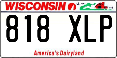 WI license plate 818XLP