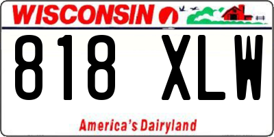 WI license plate 818XLW