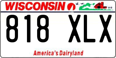 WI license plate 818XLX