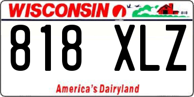 WI license plate 818XLZ