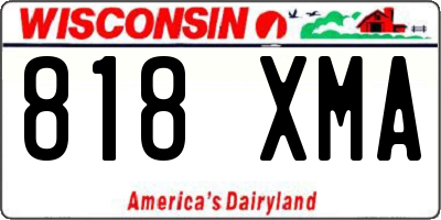 WI license plate 818XMA