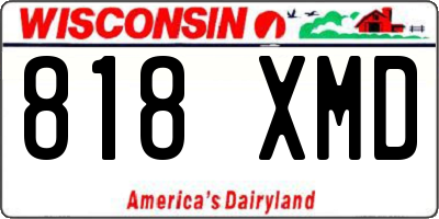 WI license plate 818XMD