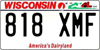 WI license plate 818XMF