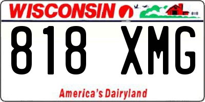 WI license plate 818XMG