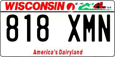 WI license plate 818XMN