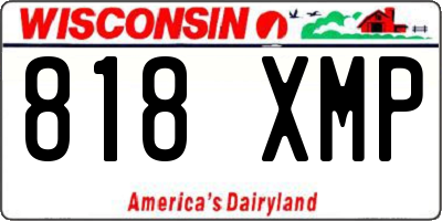 WI license plate 818XMP