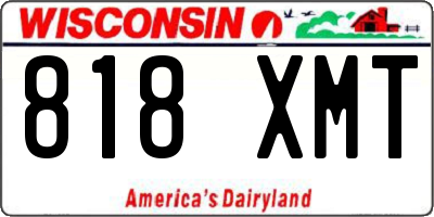 WI license plate 818XMT