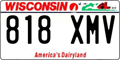 WI license plate 818XMV