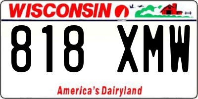 WI license plate 818XMW