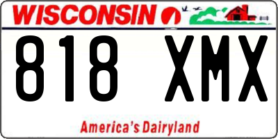 WI license plate 818XMX