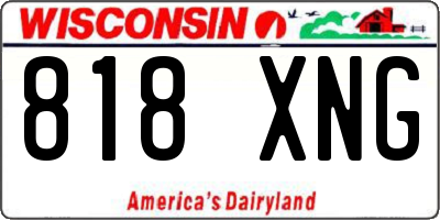 WI license plate 818XNG
