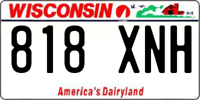 WI license plate 818XNH