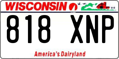 WI license plate 818XNP