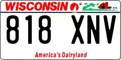 WI license plate 818XNV