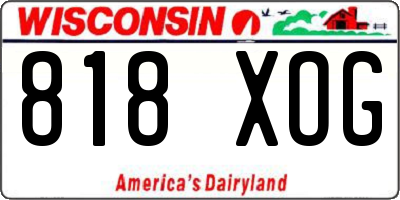 WI license plate 818XOG