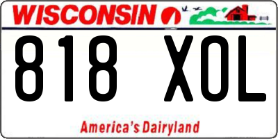 WI license plate 818XOL