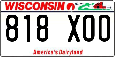 WI license plate 818XOO