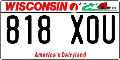 WI license plate 818XOU