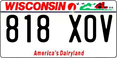WI license plate 818XOV