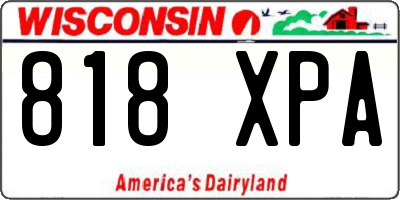 WI license plate 818XPA