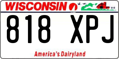 WI license plate 818XPJ