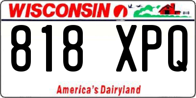 WI license plate 818XPQ