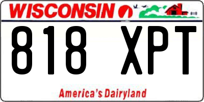 WI license plate 818XPT