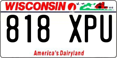 WI license plate 818XPU