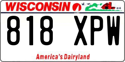 WI license plate 818XPW