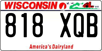WI license plate 818XQB