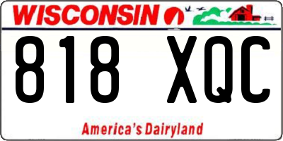 WI license plate 818XQC