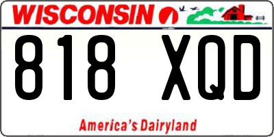 WI license plate 818XQD