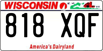 WI license plate 818XQF