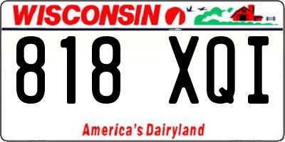 WI license plate 818XQI