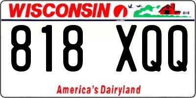WI license plate 818XQQ