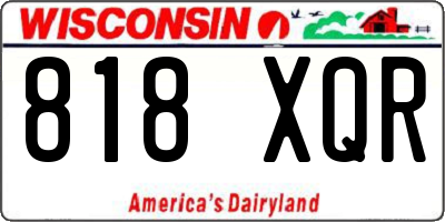 WI license plate 818XQR