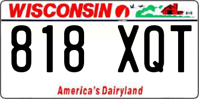 WI license plate 818XQT