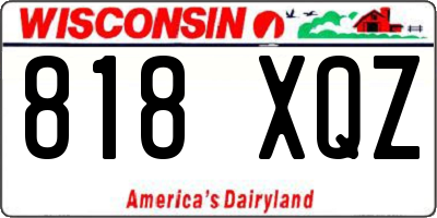 WI license plate 818XQZ