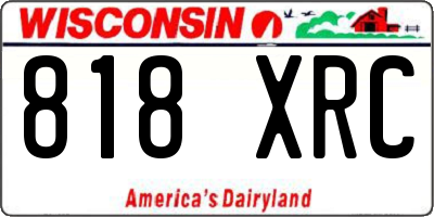 WI license plate 818XRC