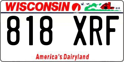 WI license plate 818XRF