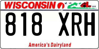 WI license plate 818XRH