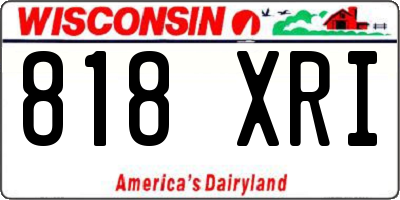 WI license plate 818XRI