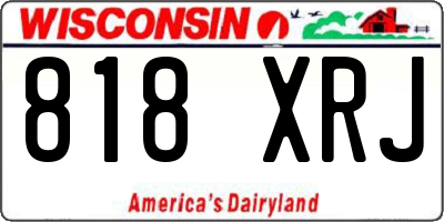 WI license plate 818XRJ