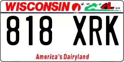 WI license plate 818XRK